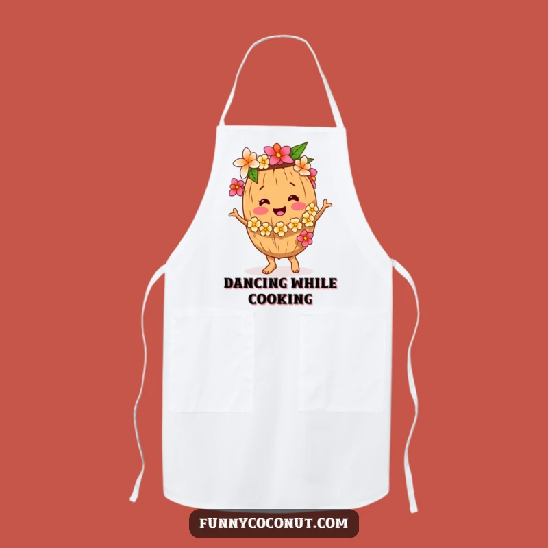 Funny Coconut Dancer Apron: Cook with Festive, Tropical Flair
