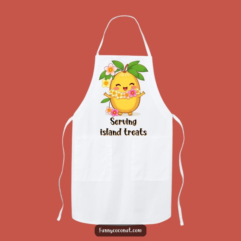 Funny Coconut Lei Apron: Delighted Kitchen Welcome, Perfect Chef Gift