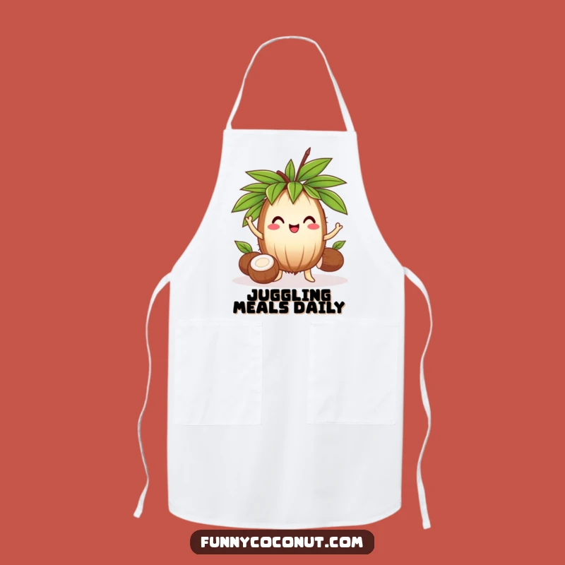 Funny Juggling Coconut Apron: Hilarious Kitchen Wear for Performers Gift