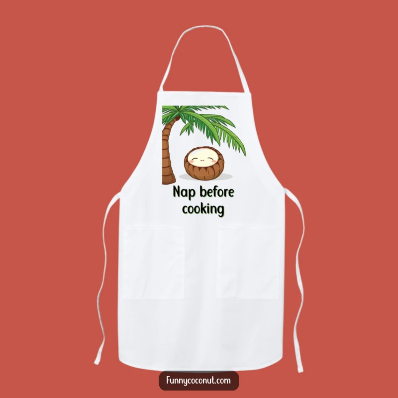 Funny Coconut Apron: Peaceful Chef Wear for Relaxed Cooking