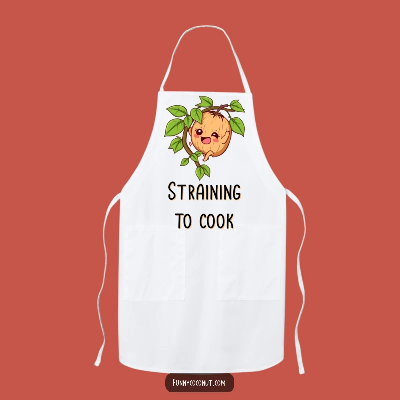 Funny Determined Coconut Apron - Kitchen Climber, Tropical Fun, Perfect Humorous Cook Gift