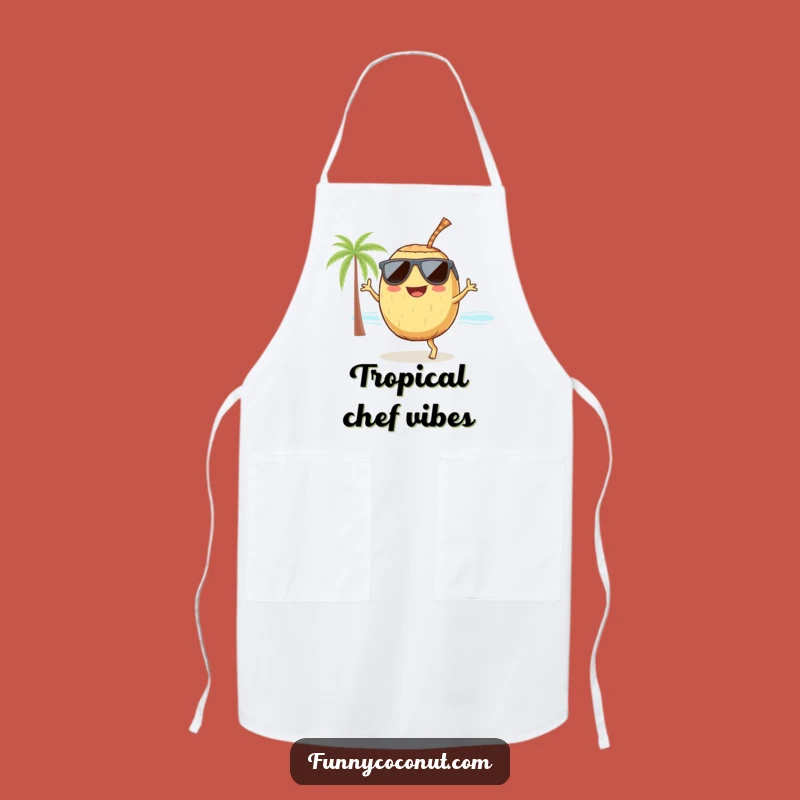 Funny Dancing Coconut Apron: Hilarious Kitchen Wear for Beach Lovers Gift