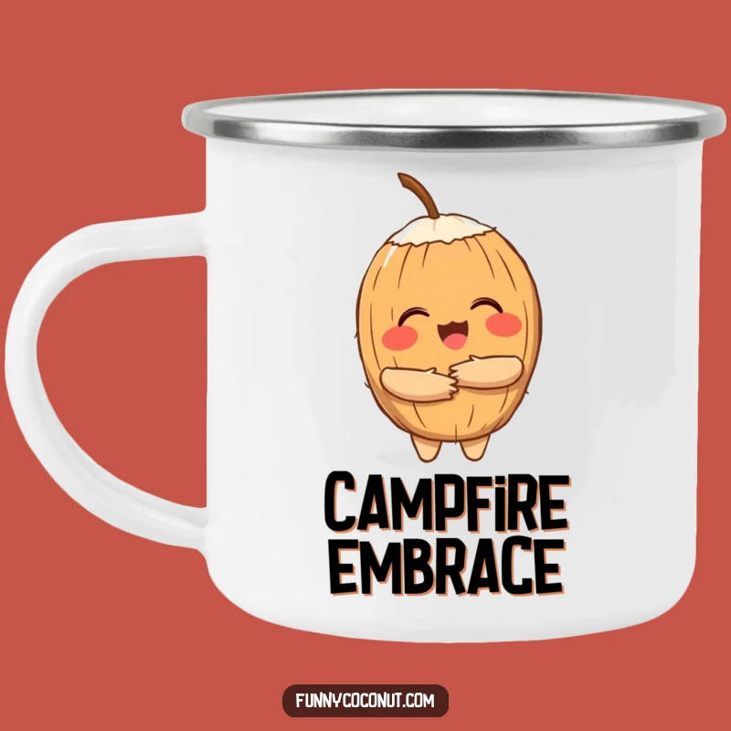 Funny Coconut Hug Camping Mug: Enjoy Outdoors with Tropical Vibes Funny Gift