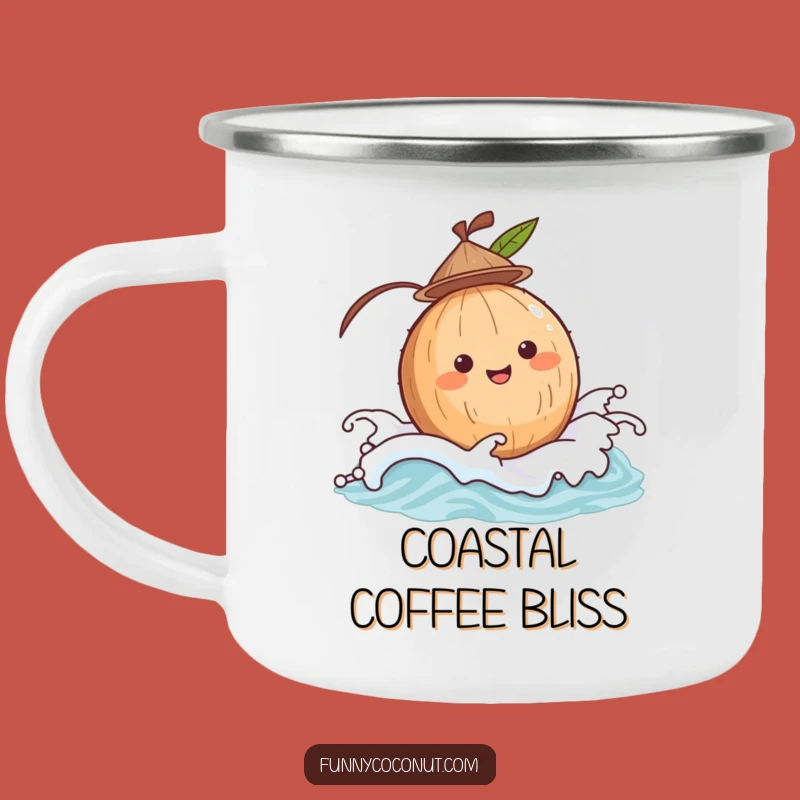 Funny Bobbing Coconut Camping Mug: Your Cute Outdoor Companion Gift