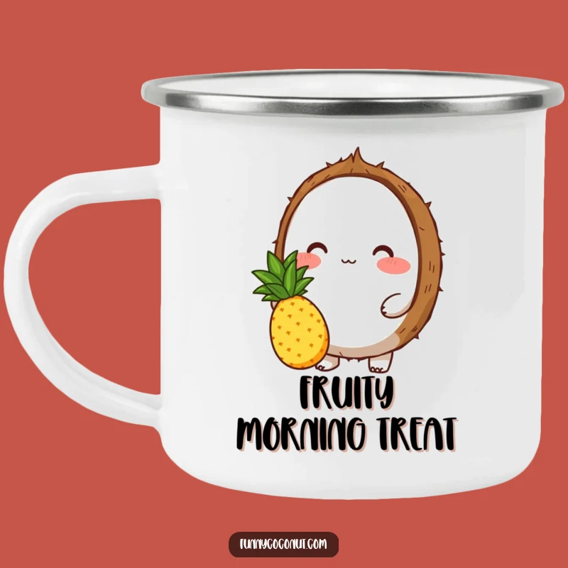 Funny Coconut Pineapple Camping Mug: Sweet Tropical Vibes for Outdoors