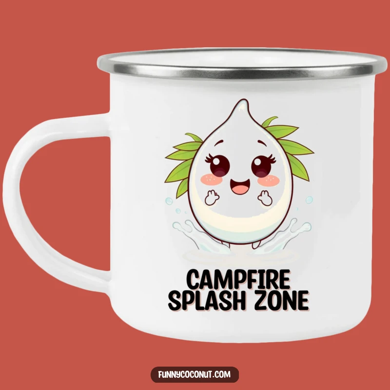Funny Coconut Water Droplet Splash Camping Mug: Hydration with Fun