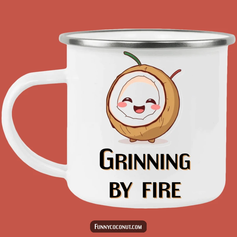 Funny Giggling Coconut Camping Mug: Enjoy Outdoors with Hilarious Vibes Funny Gift