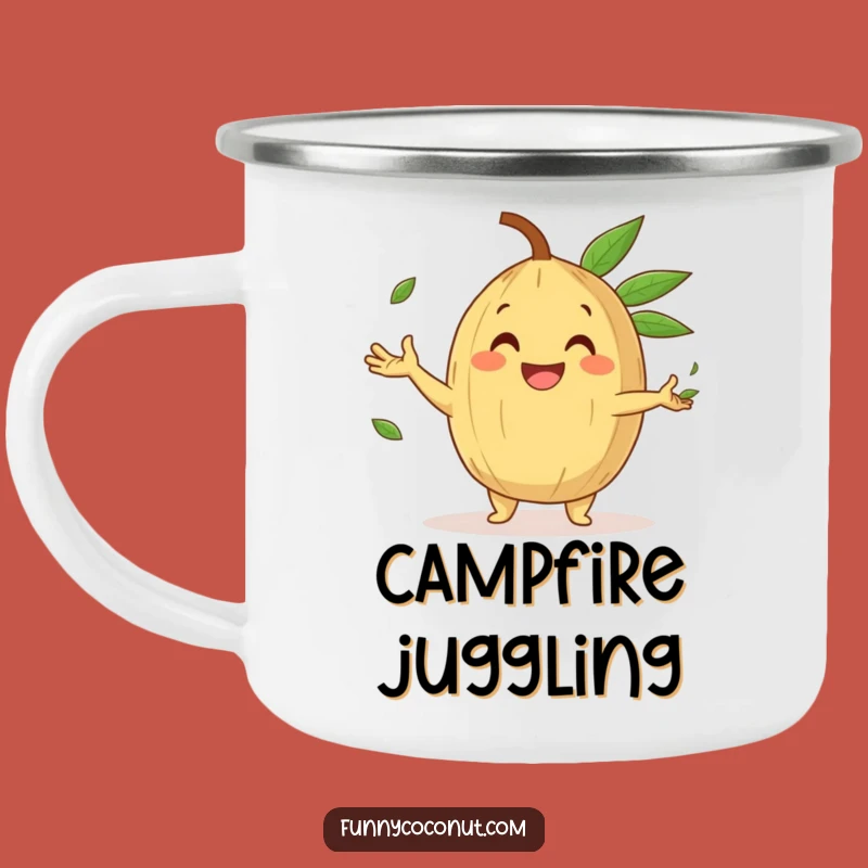 Funny Juggling Coconut Camping Mug: Adventure Fuel for Happy Campers
