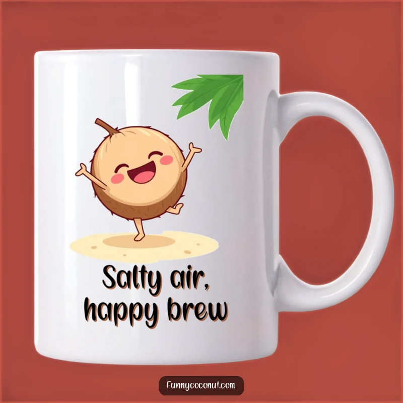 Funny Cartwheel Coconut Mug - Hilarious Beach Fun Gift for Active People