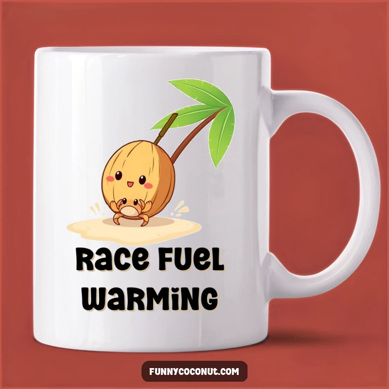 Funny Coconut Race Mug: Hilarious Beach Competition Gift for Fun Lovers