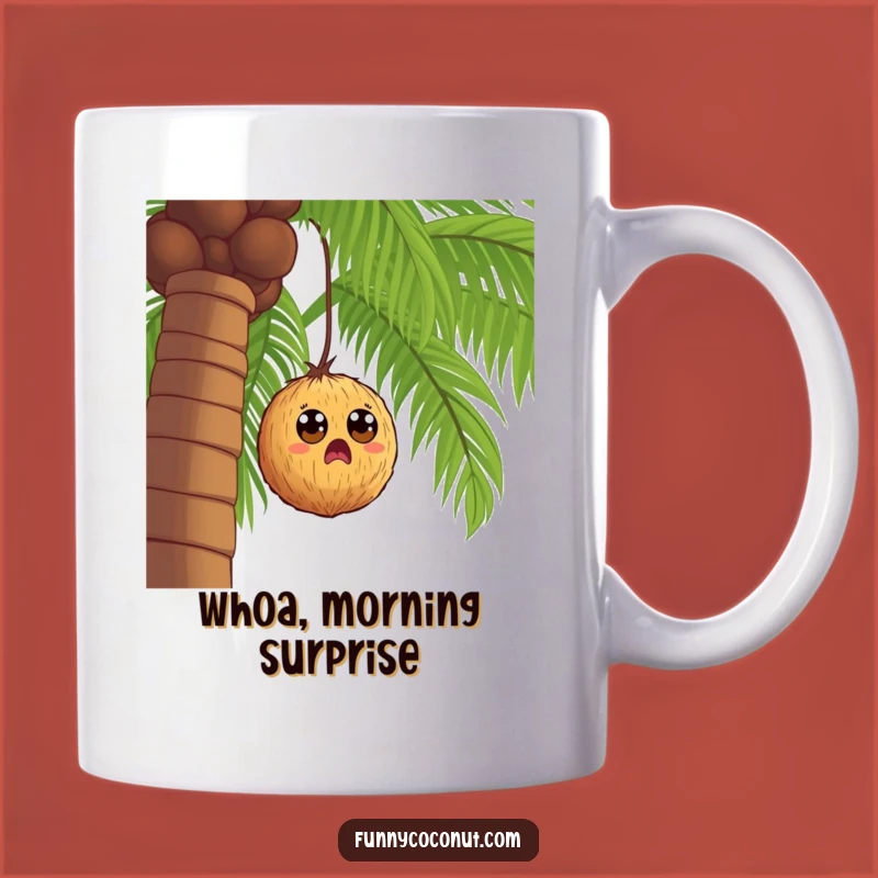 Funny Falling Coconut Mug: Hilarious Tropical Surprise Gift