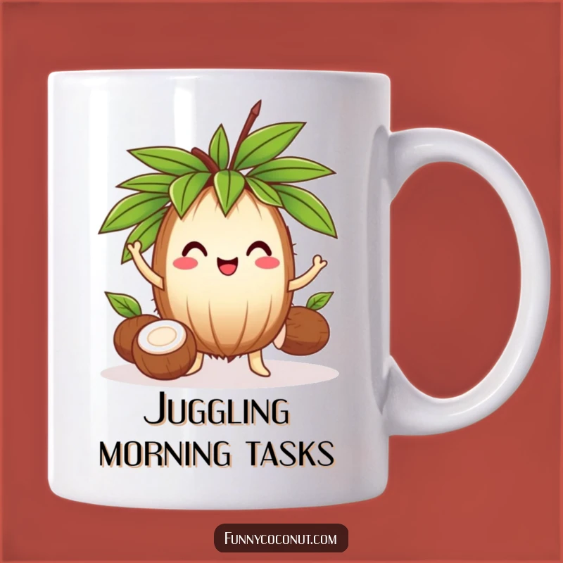 Funny Juggling Coconut Mug: Your Cheerful Tropical Talent Gift