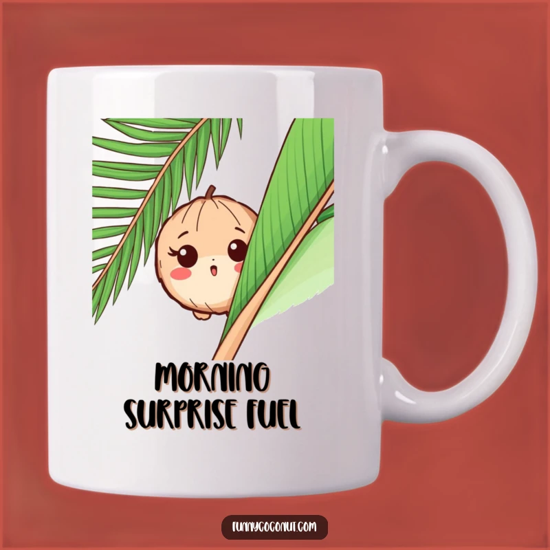 Funny Peek-a-Boo Coconut Mug - Hilarious Surprise Gift for Curious Minds