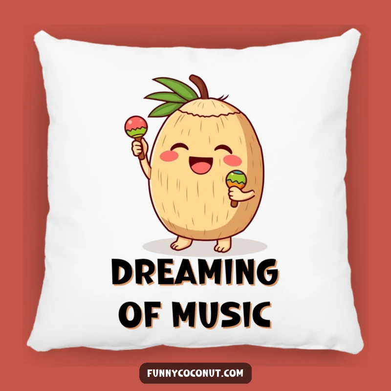 Funny Coconut Maracas Pillow: Cozy Joyful Character Accent, Adorable Gift