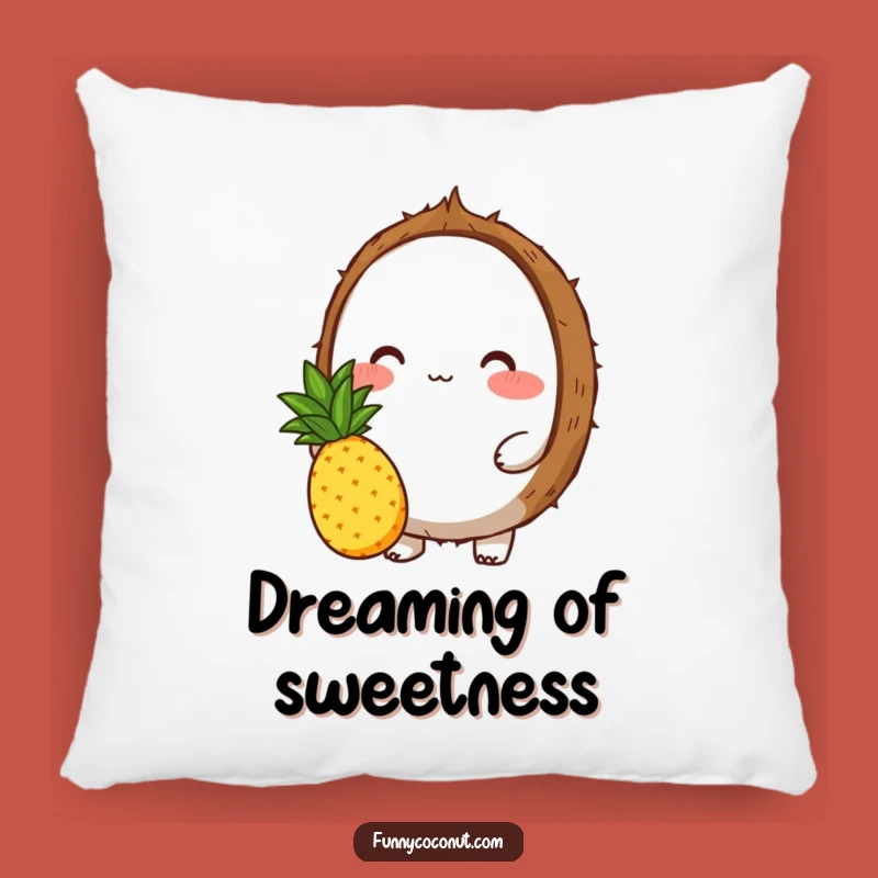 Funny Coconut Pineapple Pillow: Soft Comfort, Sweet Tropical Accent