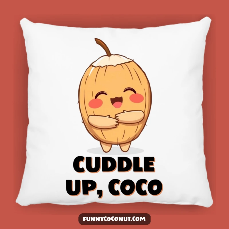 Funny Coconut Hug Pillow: Snuggle Up with Tropical Comfort as a Cozy Funny Gift