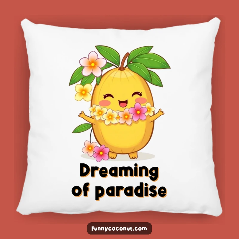 Funny Coconut Lei Pillow: Delighted Comfort, Perfect Tropical Accent