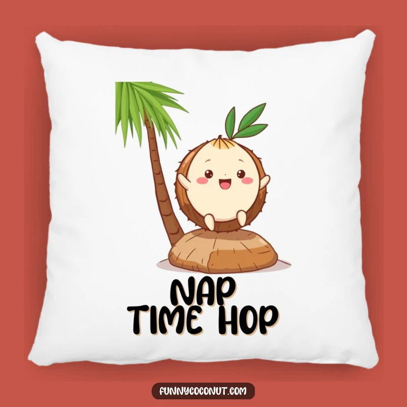 Funny Kawaii Coconut Hop Pillow - Soft Tropical Decor, Wonderful Funny Gift!