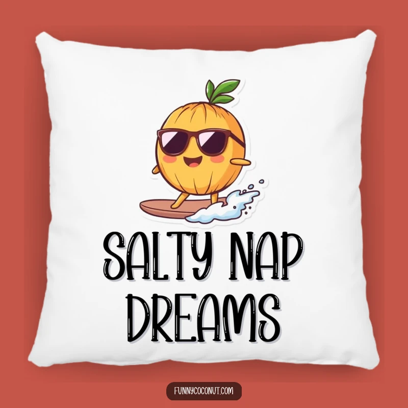 Funny Surfing Coconut Pillow: Cozy Comfort for Wave Lovers