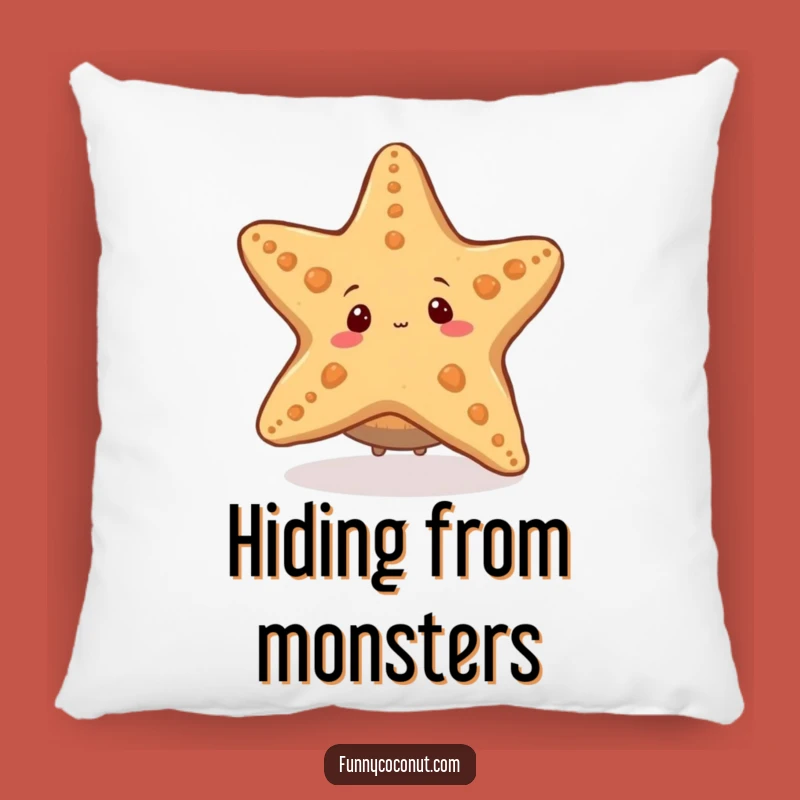 Funny Coconut Starfish Pillow: Soft Ocean Comfort, Hilarious Accent