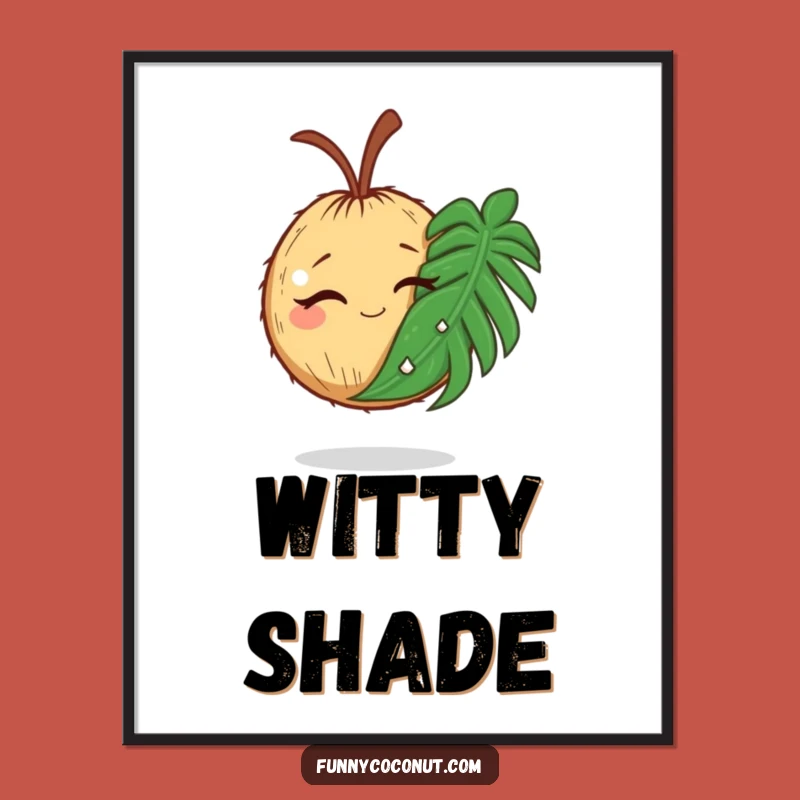 Funny Coconut Digital Art: Instant Tropical Humor for Your Walls