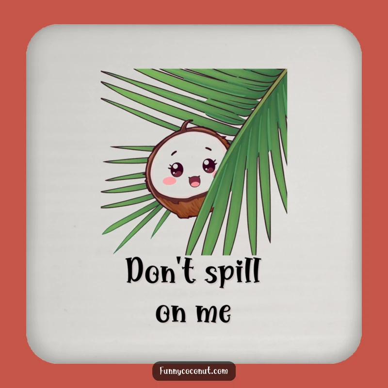 Funny Coconut Peek-a-Boo Coasters, Tropical Table Surprise, Hilarious Gift