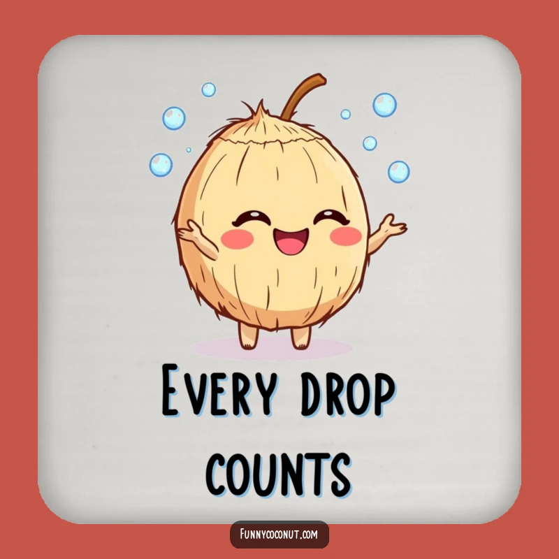 Funny Giggling Coconut Dewdrop Juggler Coaster: Protect Surfaces with Fun