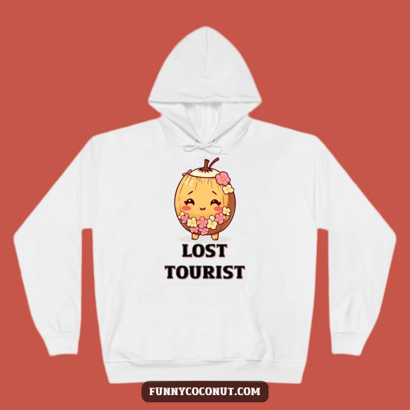 Cozy Funny Coconut Hoodie: Warm Comfort & Bewildered Humor