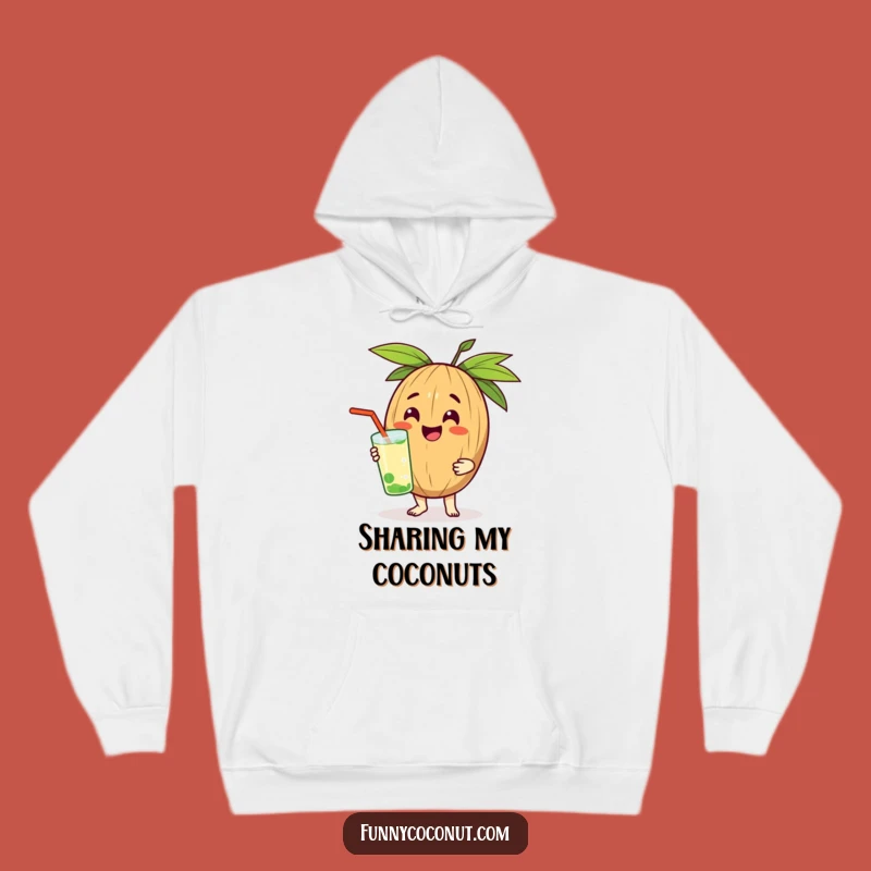 Funny Cheerful Coconut Hoodie: Cozy Comfort with a Refreshing Drink Gift