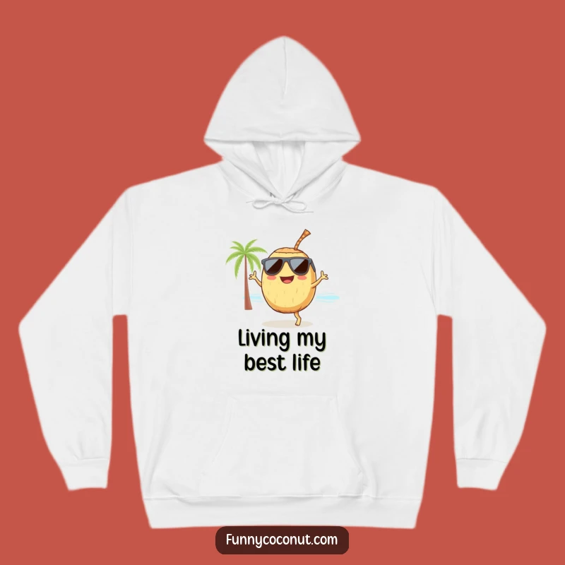 Funny Coconut Dancer Hoodie: Cozy and Hilarious Beach Vibes Gift