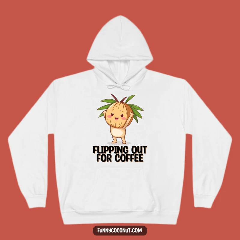 Funny Coconut Handstand Hoodie, Cozy Athletic Fun, Hilarious Gift