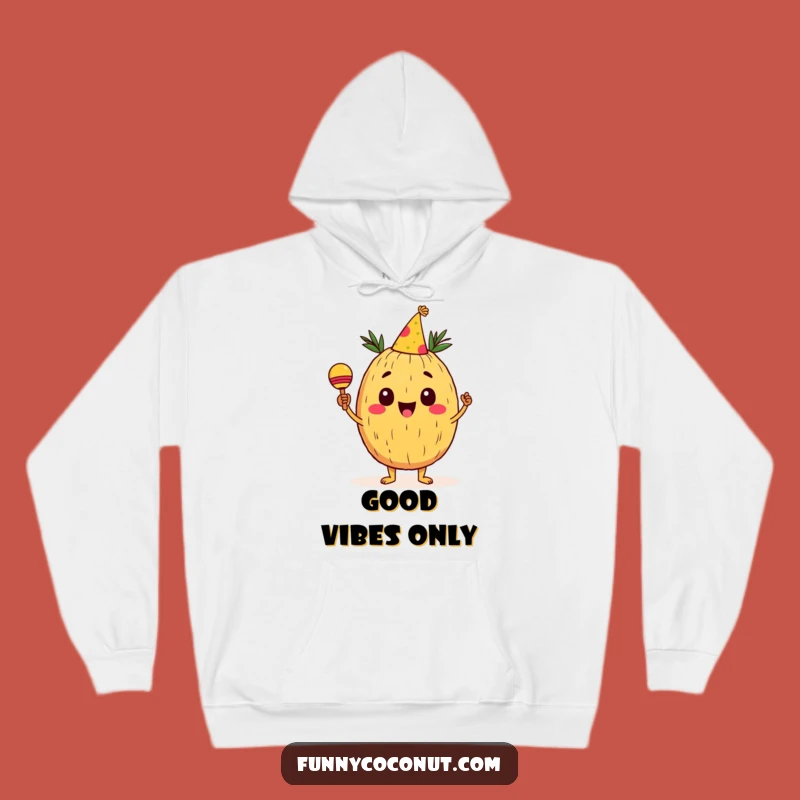 Funny Coconut Hoodie: Cozy Party Character with Maracas, Warm and Hilarious Gift!
