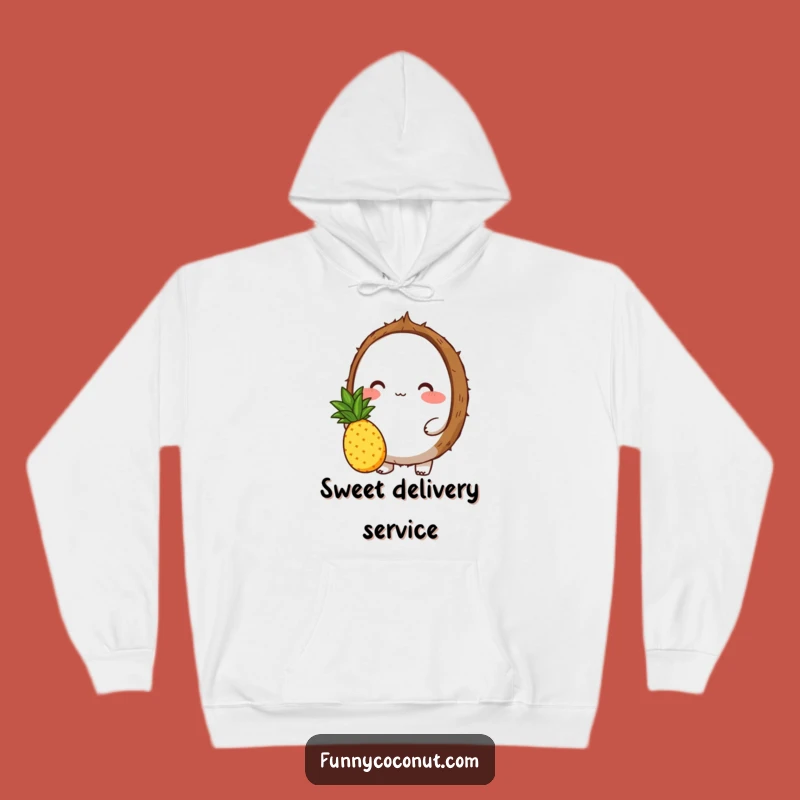 Funny Coconut Pineapple Hoodie: Cozy & Sweet Comfort, Heartfelt Humor Gift