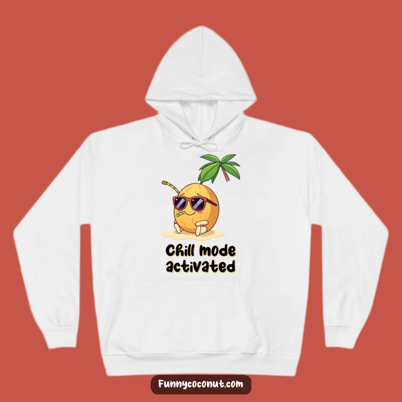 Funny Coconut Sunglasses Hoodie - Cozy Tropical Comfort Gift