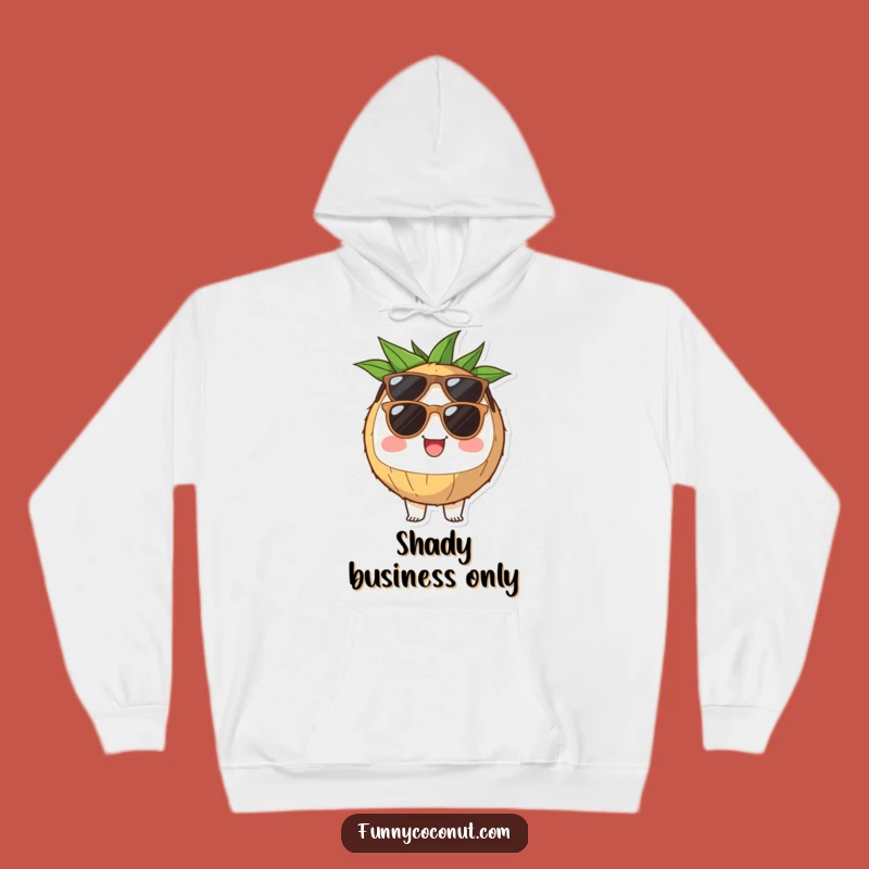 Funny Coconut Sunglasses Hoodie: Stay Cozy with a Cheerful Tropical Vibe