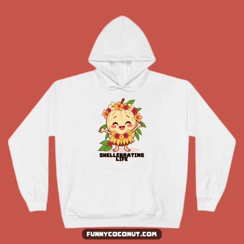 Cozy Funny Coconut Hoodie: Tropical Hula Dance, Warm Funny Gift