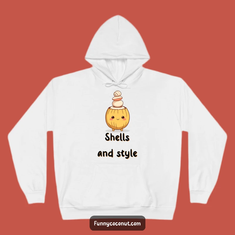 Funny Coconut Seashells Hoodie: Cozy Tropical Comfort, Unique Humor Gift