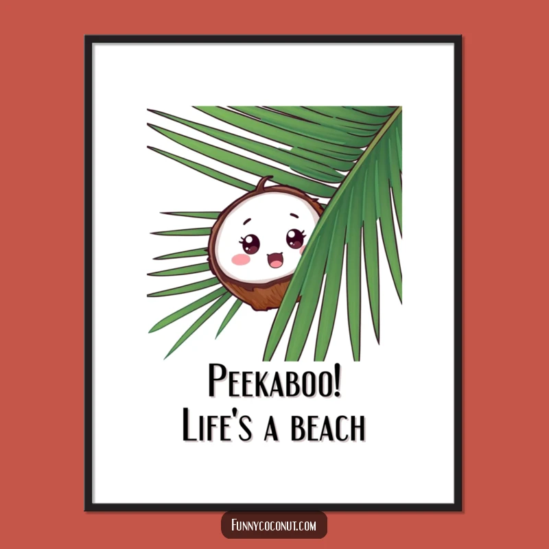 Free Printable Wall Art: Surprised Coconut Palm Hideaway, Downloadable Decor!