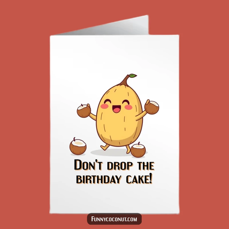 Free Printable Birthday Card: Juggling Coconut for a Hilarious Downloadable Gift!