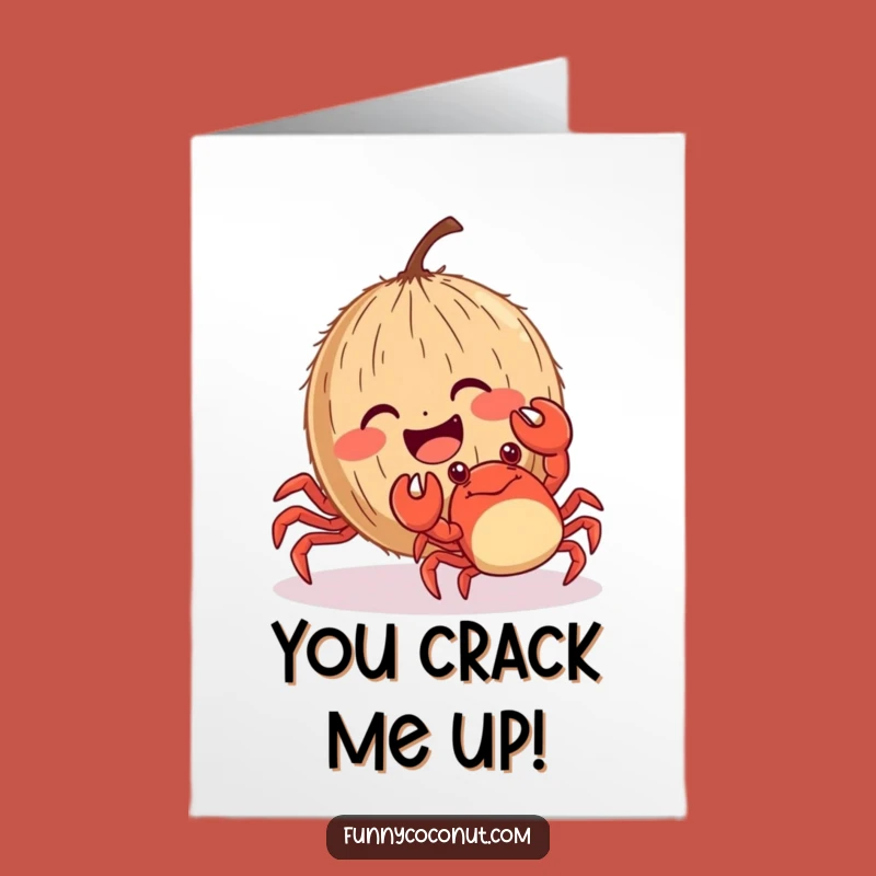 Free Printable Birthday Card: Tickled Coconut Laughs, Funny Downloadable Gift for Joyful Celebrations