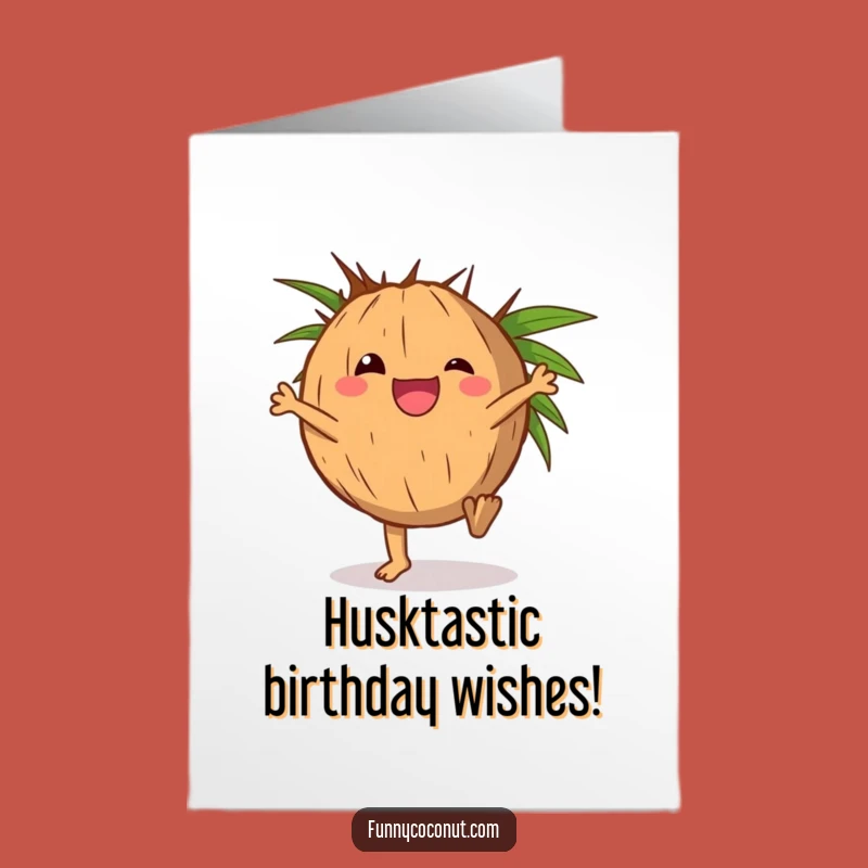 Free Printable Birthday Card Coconut: Cartwheel Fun Downloadable Humorous Gift!