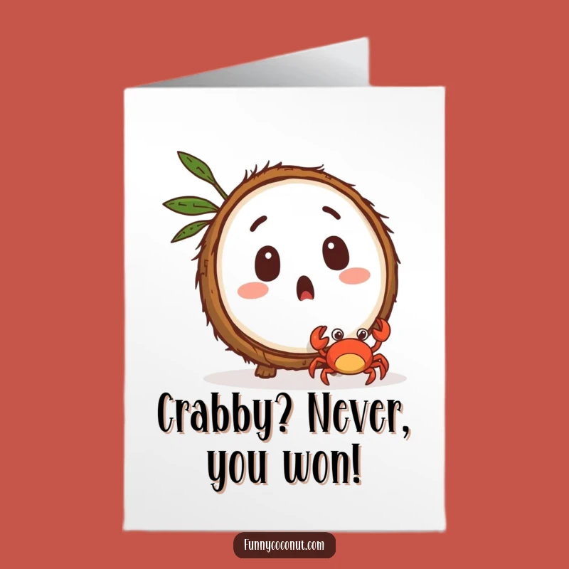 Free Printable Coconut Congrats Card: Surprised by Success! Perfect Funny Downloadable Gift.