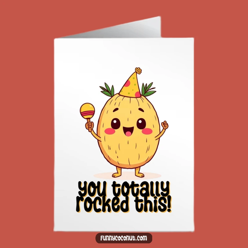 Free Printable Congrats Card: Coconut Shakes Maracas for Your Hilarious Success Download!