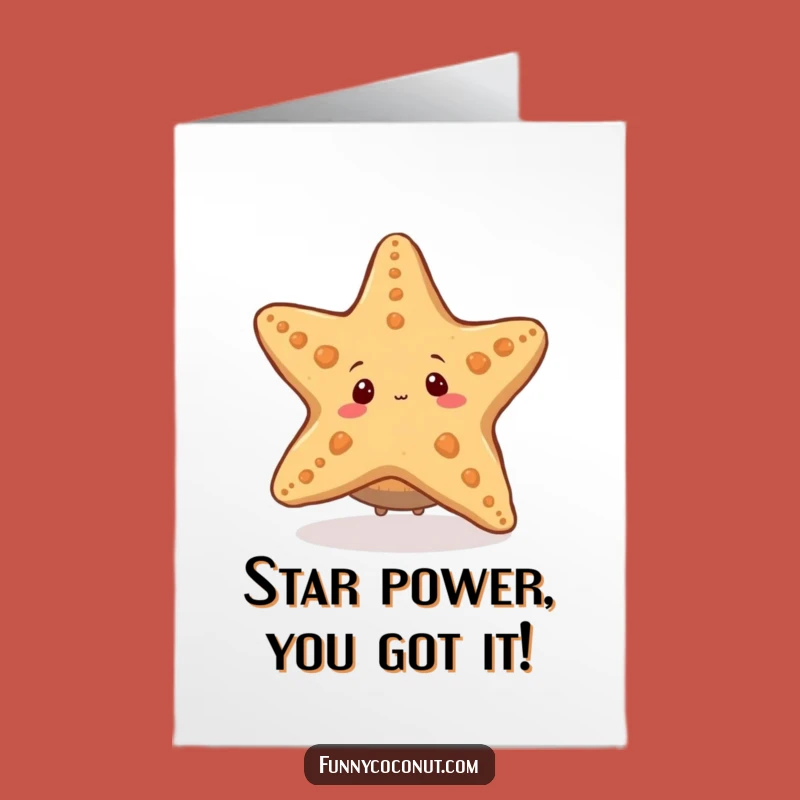 Free Printable Congrats Card: Coconut & Starfish Surprise, DIY Downloadable
