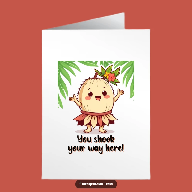 Free Printable Congrats Card: Hula Coconut Celebrates Your Hilarious Win Download!