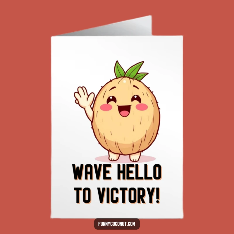 Free Printable Happy Coconut Congrats Card: Funny Downloadable Gift