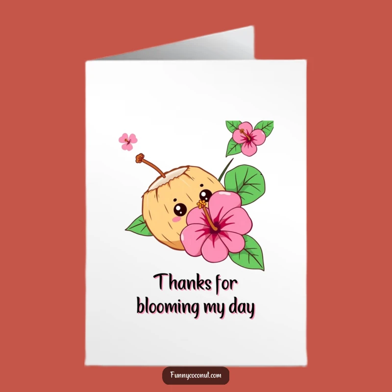 Free Printable Curious Coconut Thank You Card: Funny Downloadable Gift