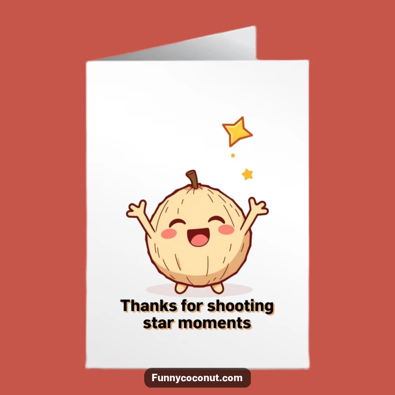 Free Printable Thank You Card: Coconut Grabs Star, Funny Downloadable Gratitude Gift!