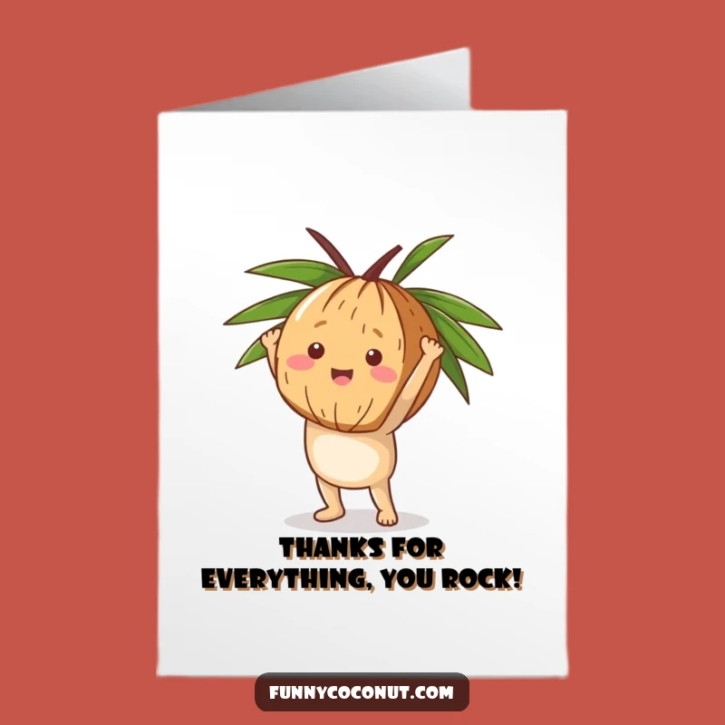 Free Printable Thank You Card: Coconut Handstand Thanks, Downloadable!