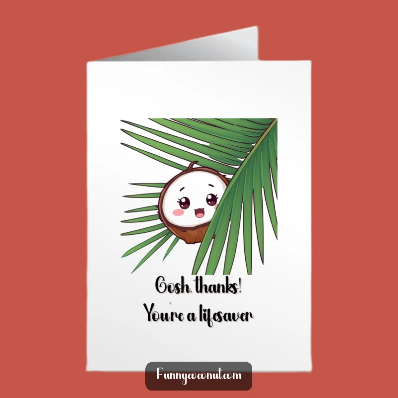 Free Printable Thank You Card: Coconut Palms Surprise Thanks, Downloadable!